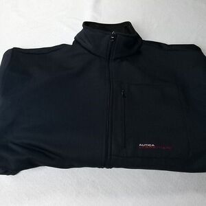 Nautica Full Zip Autica Competition Navy Blue Track Jacket Mens Size XXL Pockets
